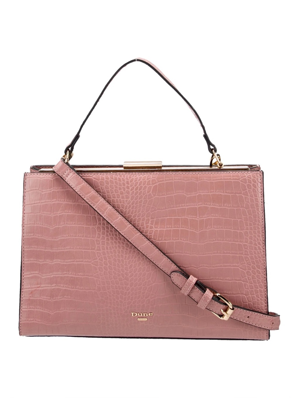 Dune London Embossed Leather Handbag Dusty Rose *Excellent condition*